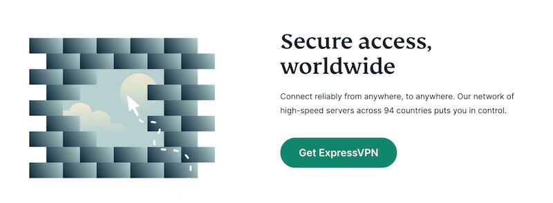 ExpressVPN offers secure internet access around the world. 