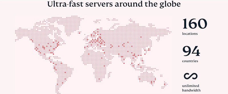 ExpressVPN has ultra-fast servers worldwide. 