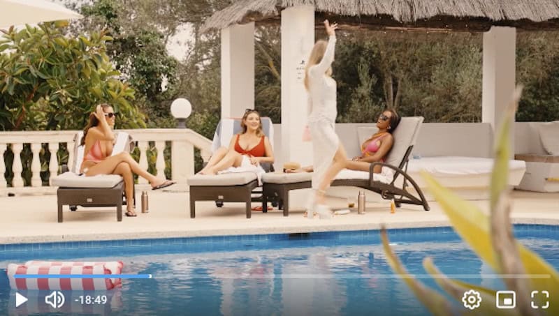 Screenshot of 3 women out by the pool for the show There’s a Catch on OnlyFans.