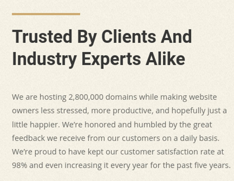 Siteground hosts over 2.8 million domains. 