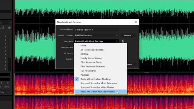 Adobe Auditon audio editing software features. 