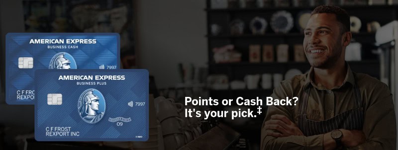The American Express Blue Business Cash credit card helps business owners earn points for purchases. 