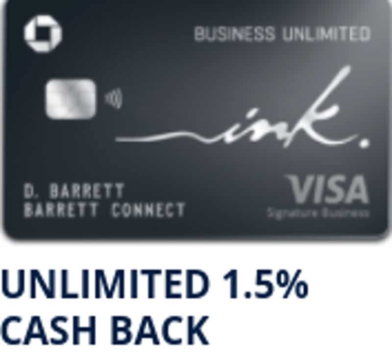 The Chase Business Unlimited credit card. 