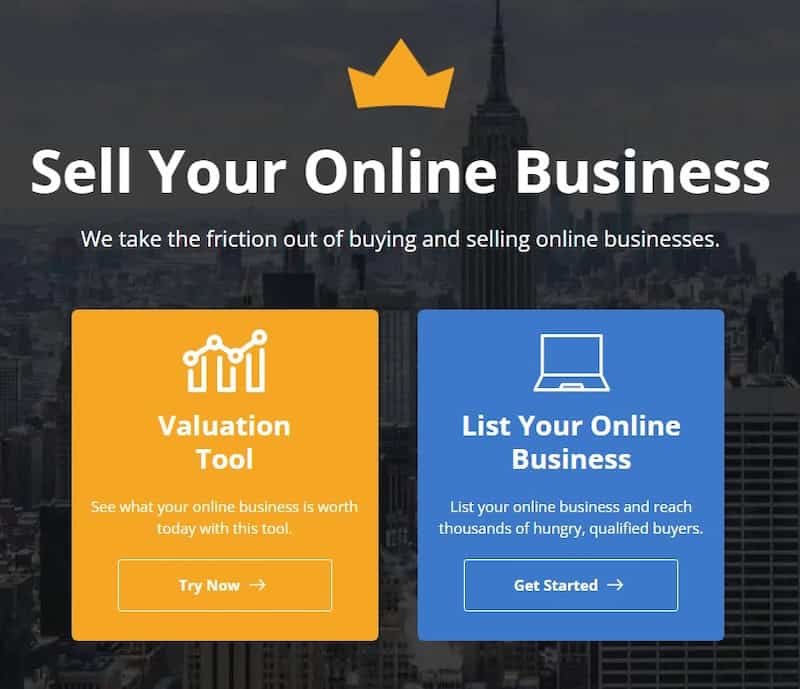Empire Flippers is a website where you can buy and sell online businesses. 