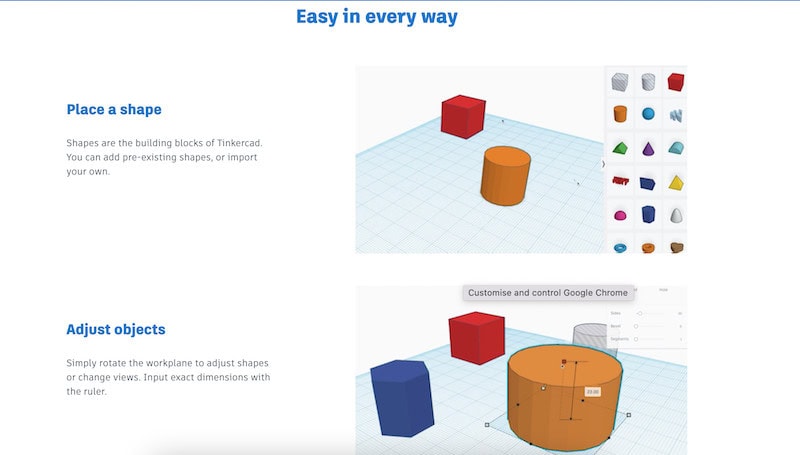 TinkerCAD makes it easy to design 3D prints.