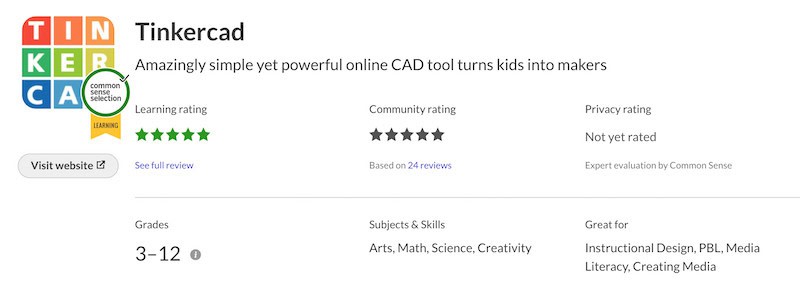 Tinkered is an online CAD tool designed for kids. 