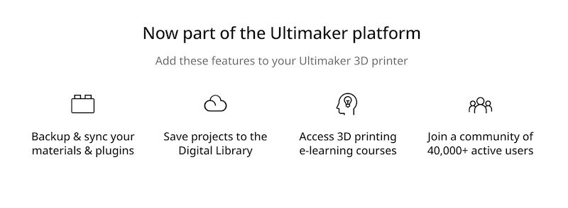 Ultimaker Cura 3D printing software features. 