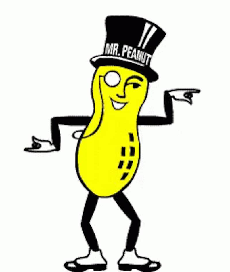 The famous character, Mr. Peanut. 