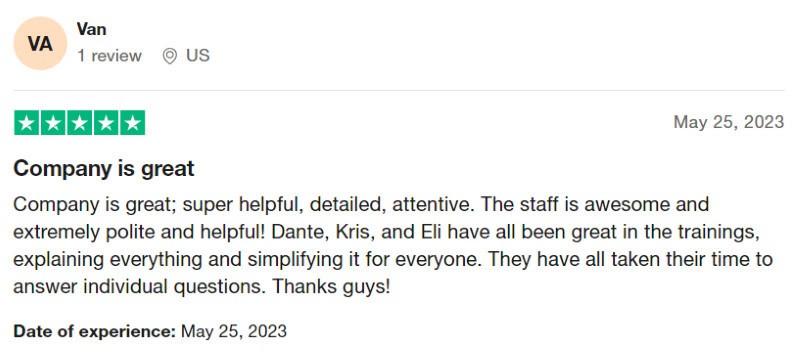 A positive ClickFunnels review from someone who loved the staff and found the ClickFunnels team to be very helpful. 