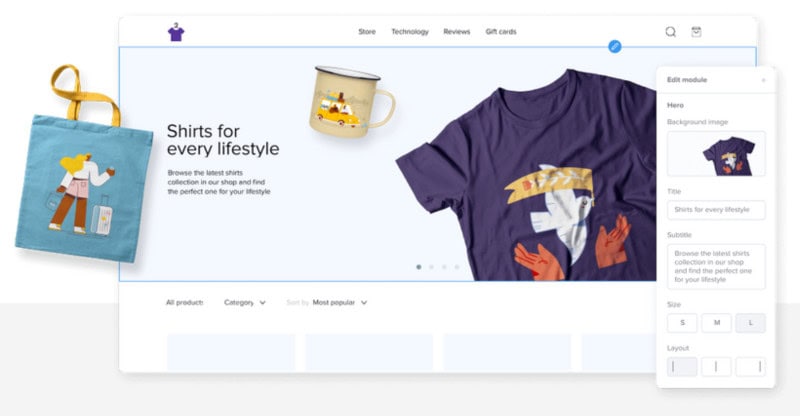 Sellfy makes it super easy to set up an online store and also offers print-on-demand services. 