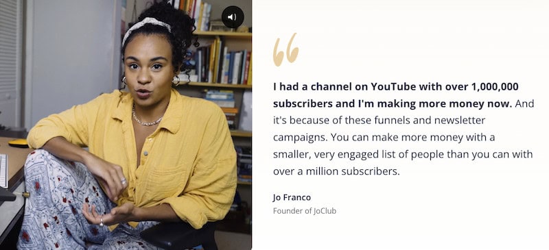 Jo Franco, a famous YouTuber with over over 1 million subscribers, uses Kit to connect with her viewers. 