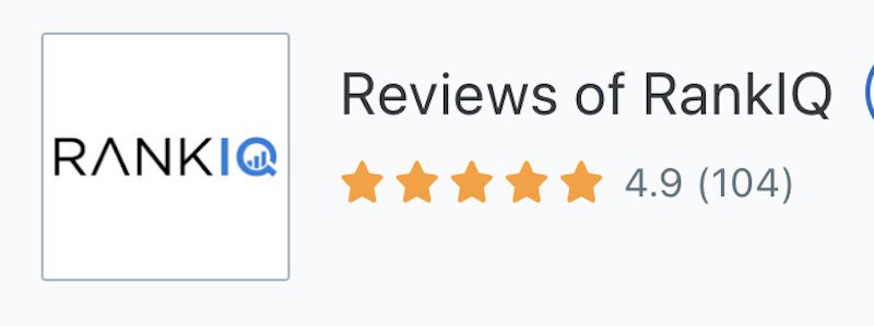 RankIQ gets 4.9 stars out of five on the popular business software review website, Capterra. 