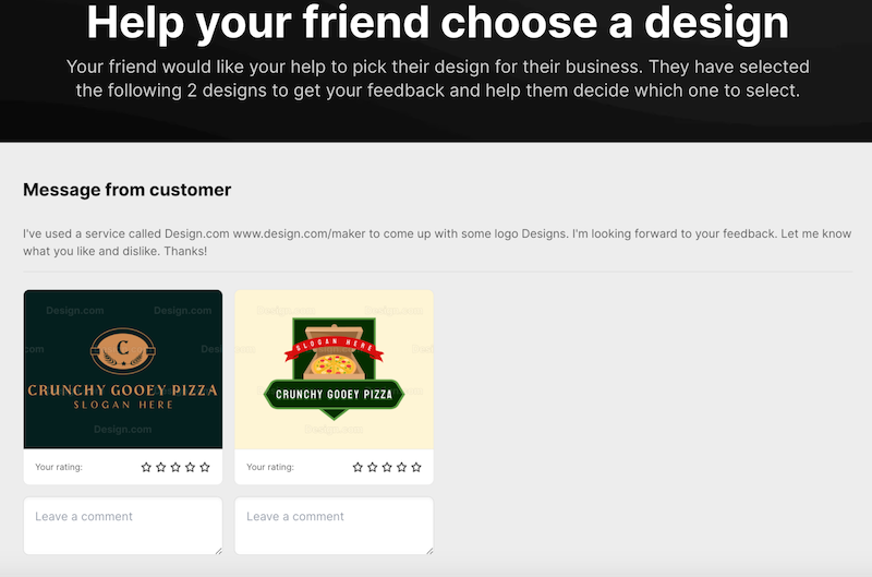 Design.com will help you create and send a poll to find out which of your business logo designs other people like best. 