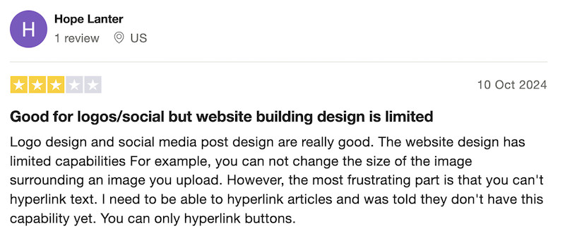 A three star Design.com review from someone who thinks the design capabilities are somewhat limited. 