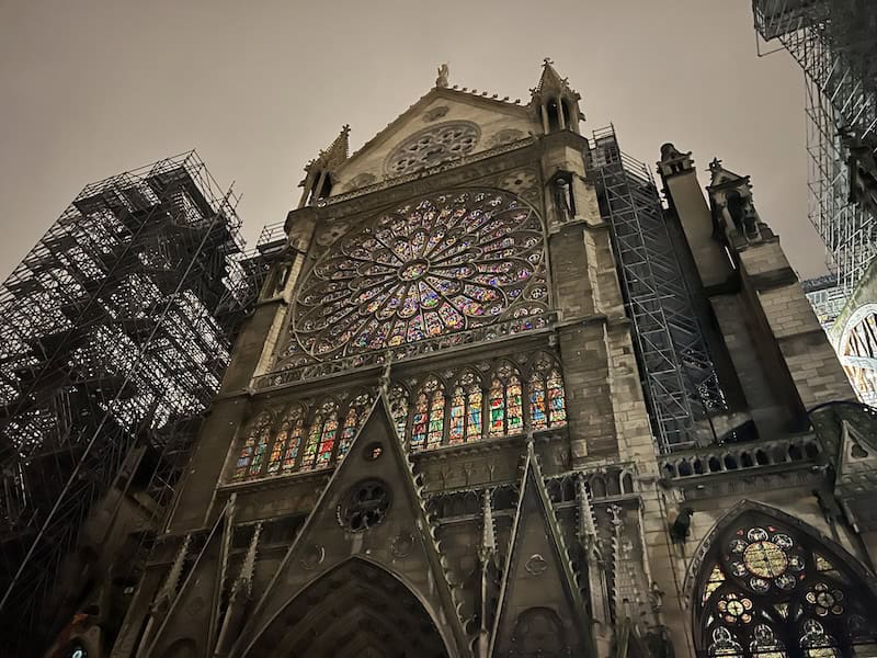 The restored Notre Dame Cathedral in Paris. 