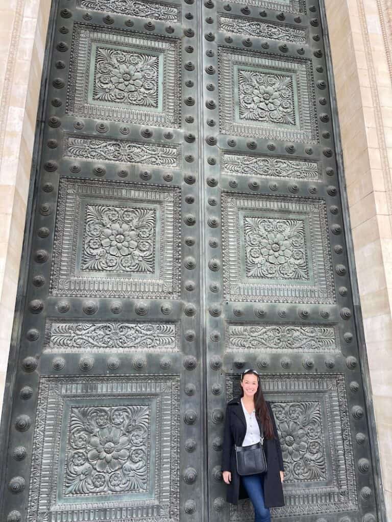 Beautiful French doors outside the Pantheon in Paris. 